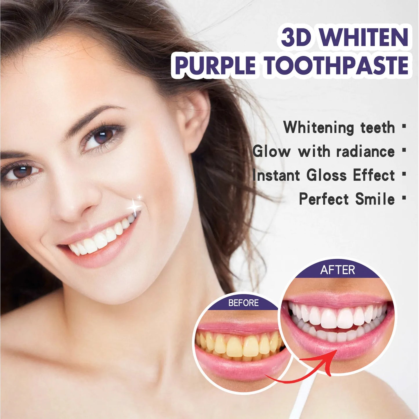 Teeth Whitening Purple Toothpaste